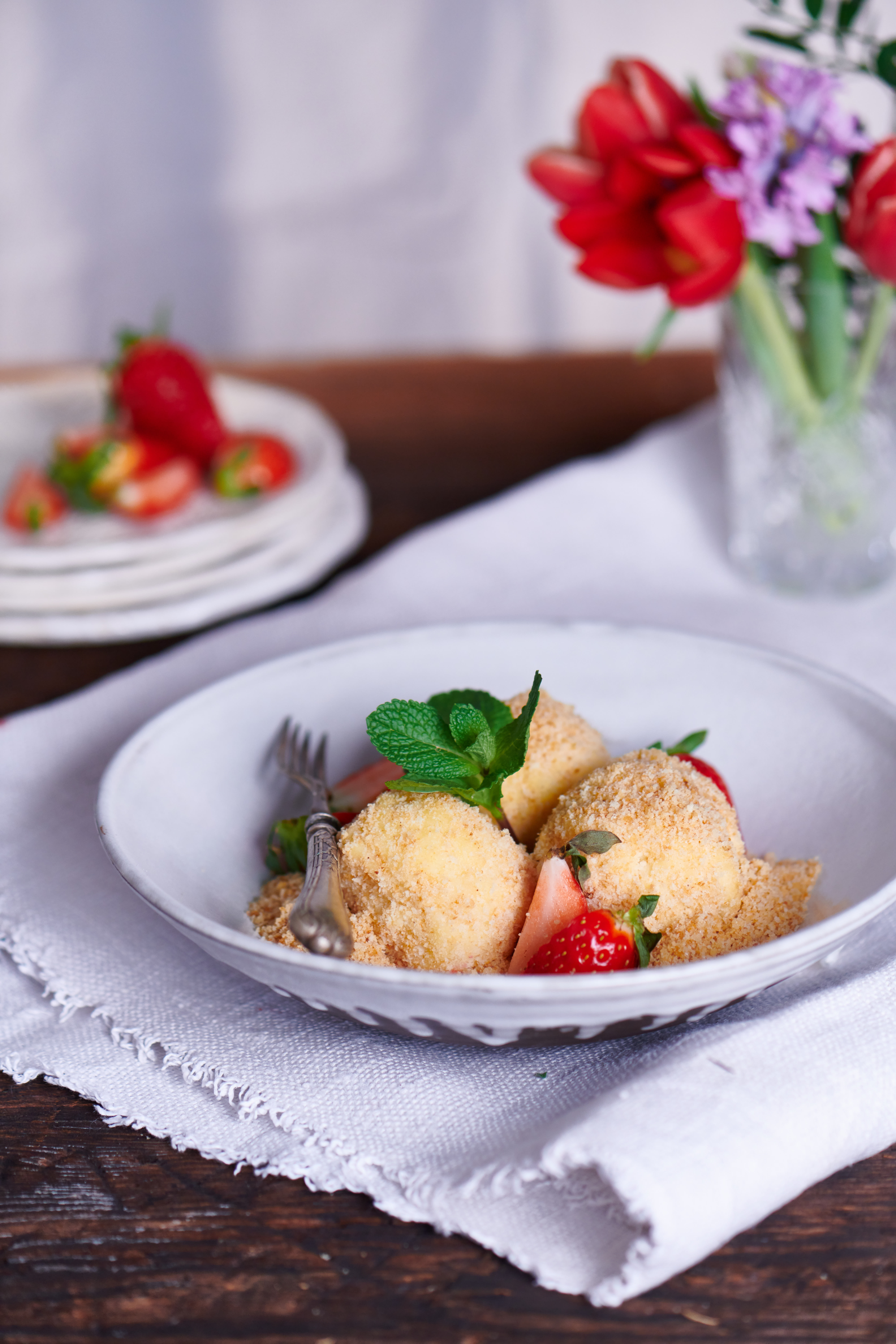 Topfenknödel mit Erdbeersauce Rezept | Fini´s Feinstes