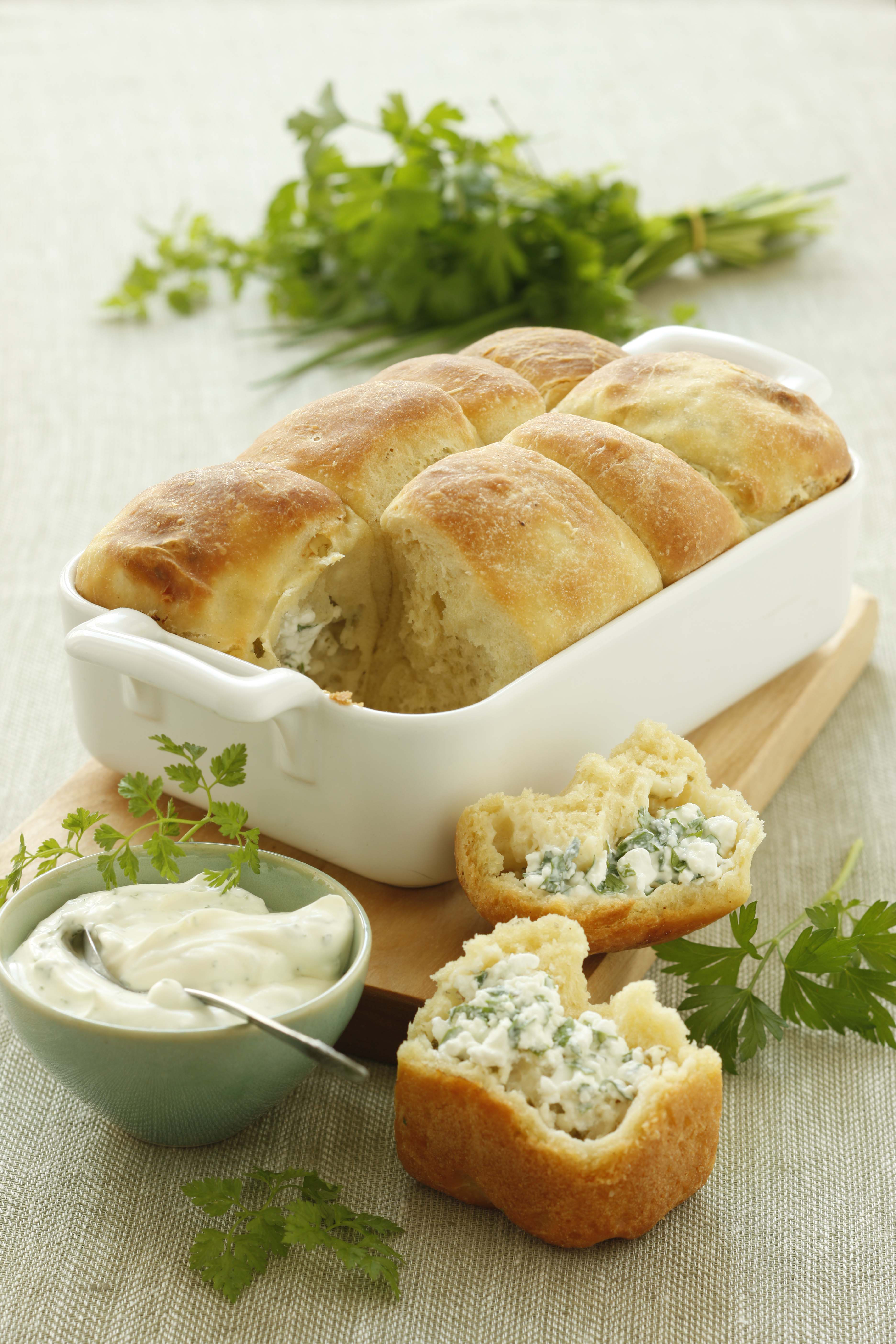 Bild zu Kräuterbuchteln mit Cottage Cheese