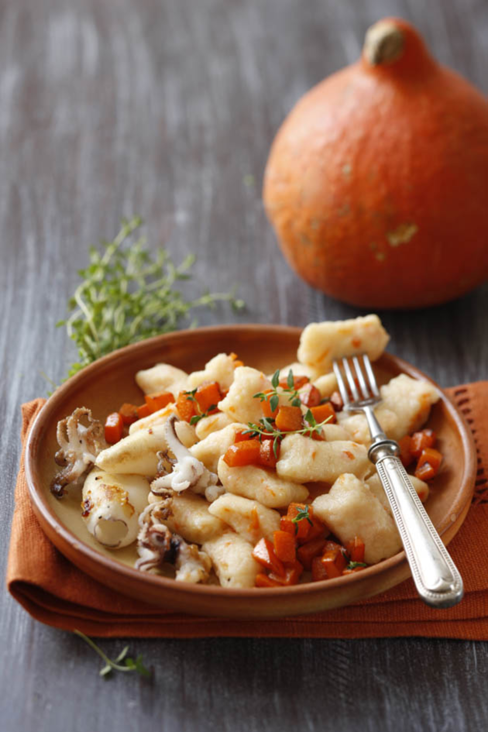 Bild zu Kürbisgnocchi mit Calamari