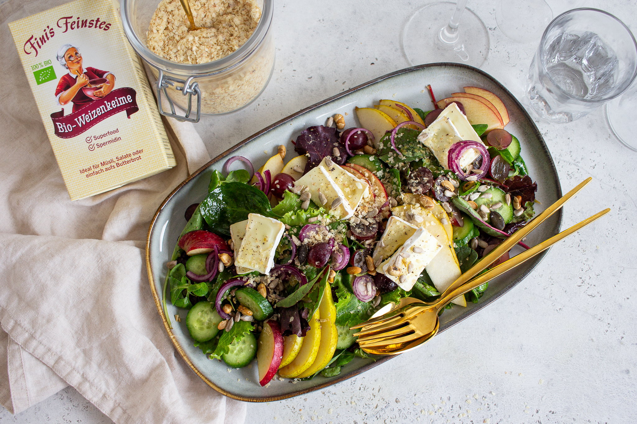 Bild zu Herbstsalat mit Weizenkeimdressing