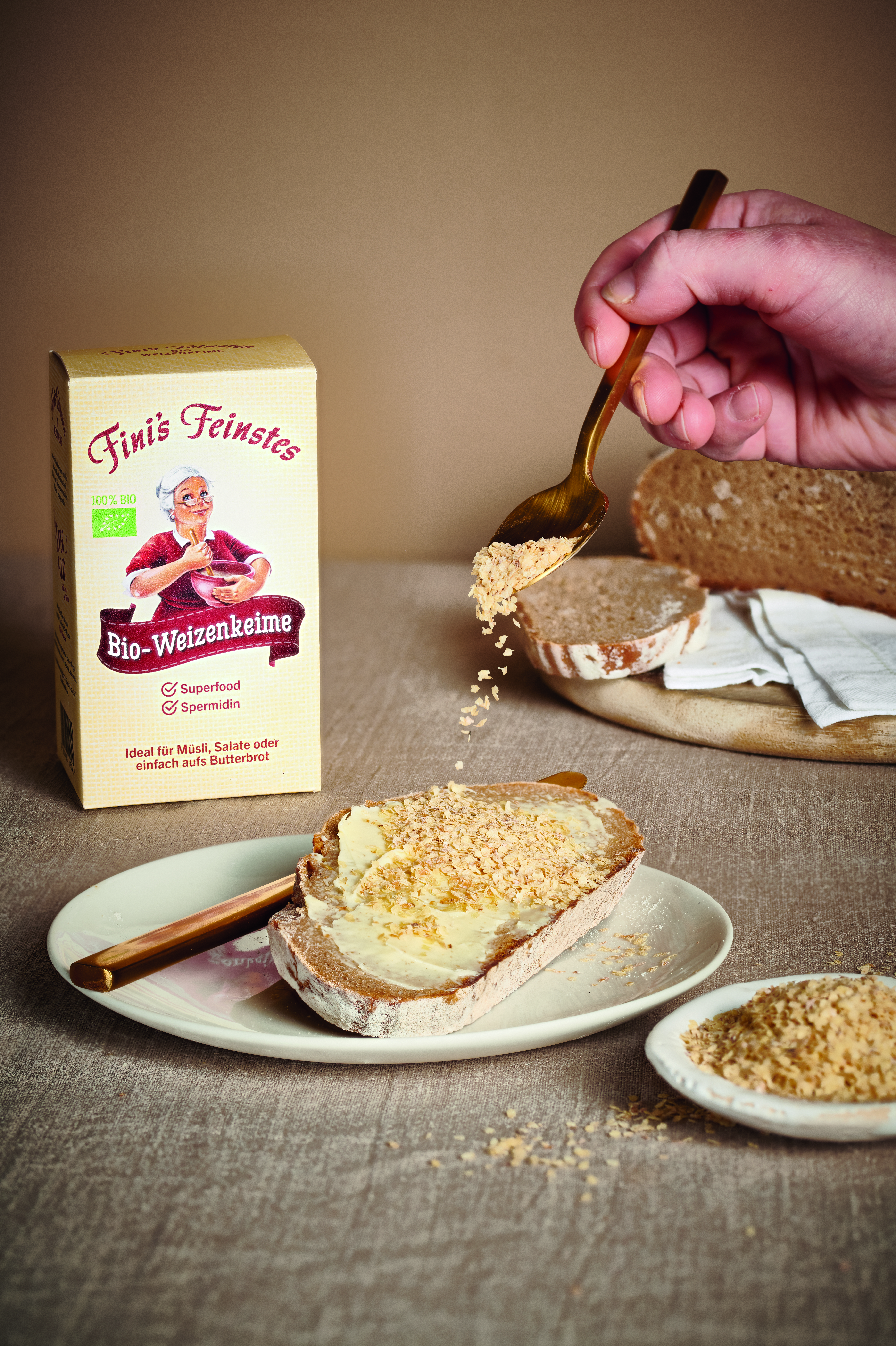 Butterbrot mit Bio-Weizenkeimen Rezept | Fini´s Feinstes