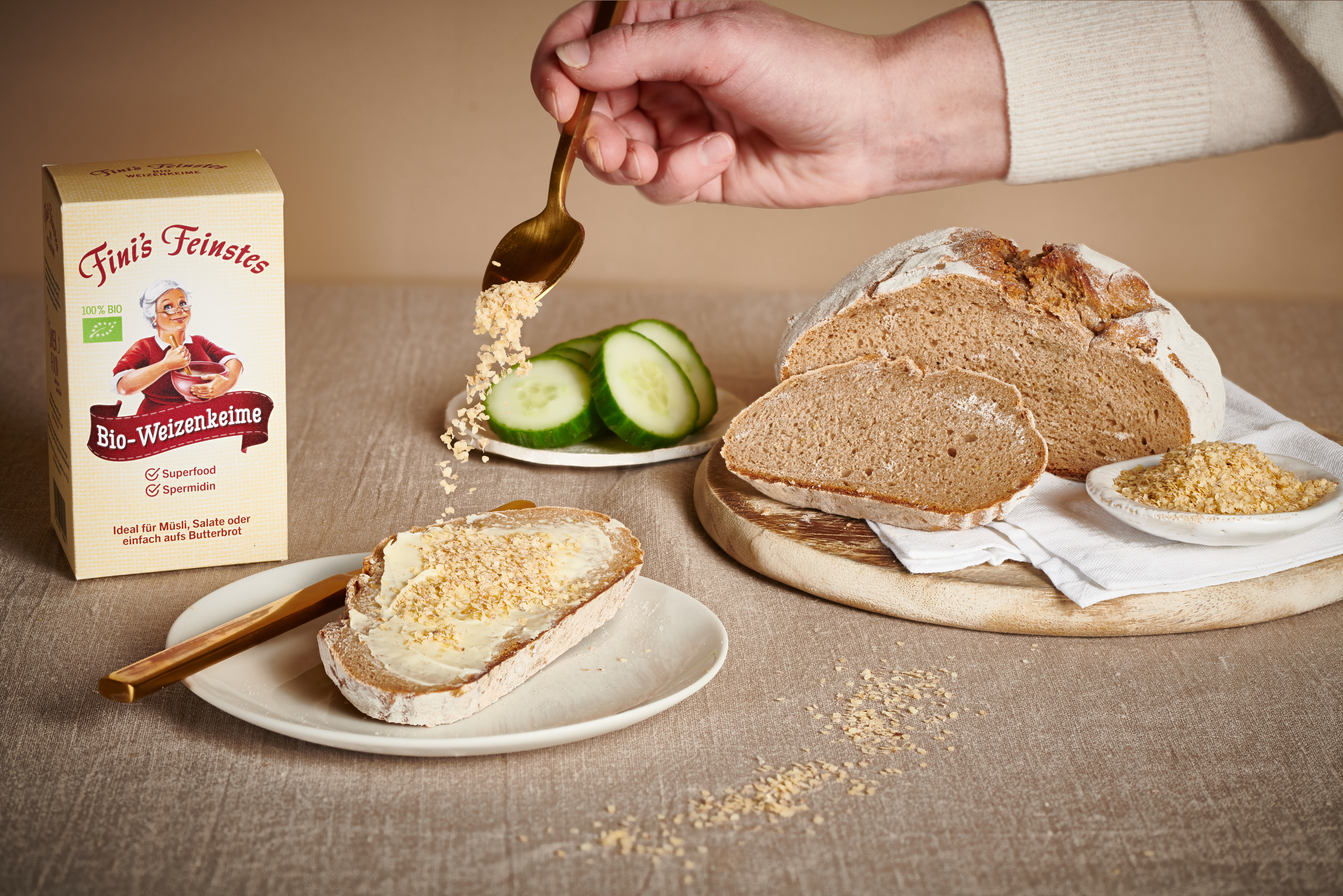 Butterbrot mit Bio-Weizenkeimen Rezept | Fini´s Feinstes
