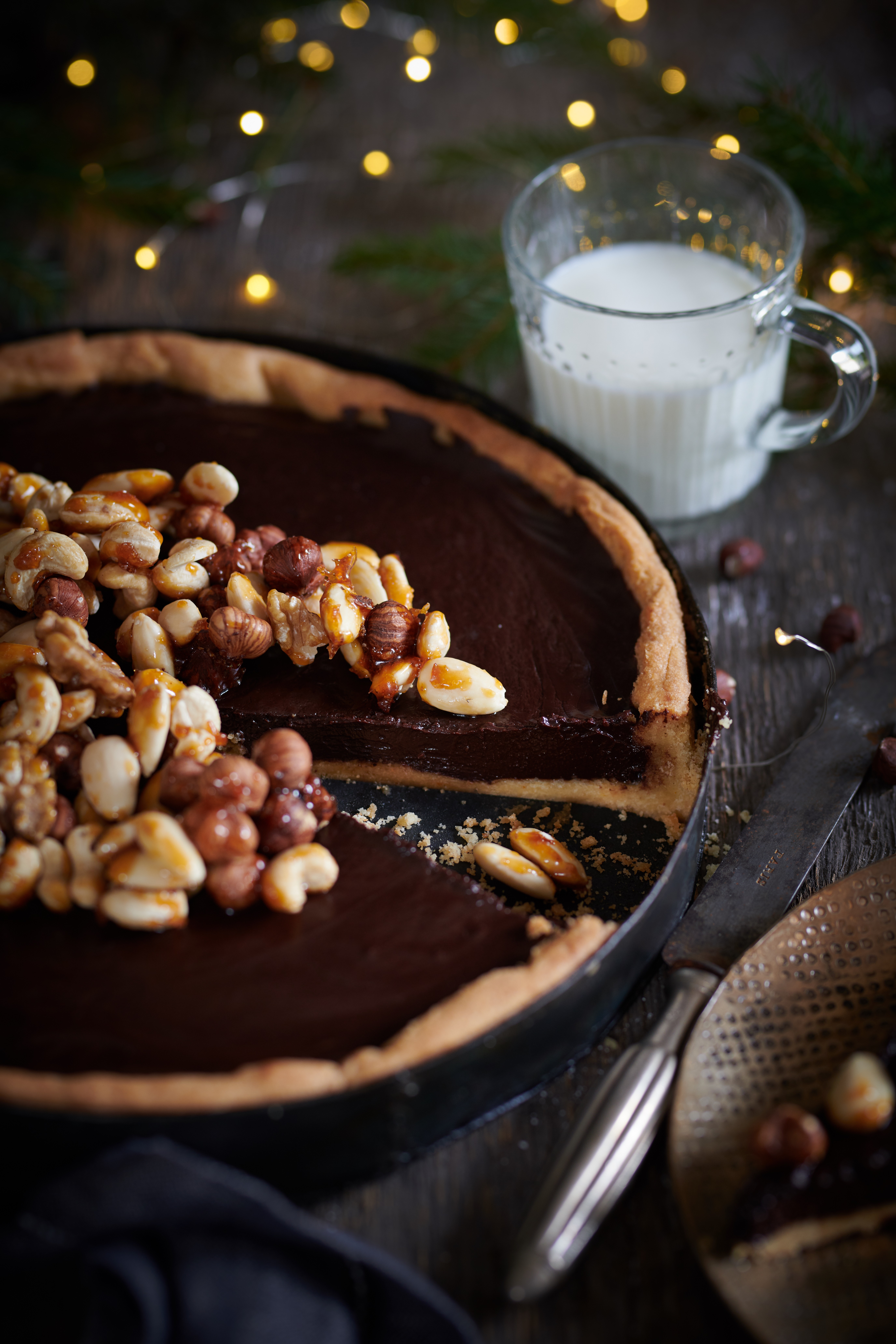 Schokotarte mit karamellisierten Nüssen Rezept | Fini´s Feinstes