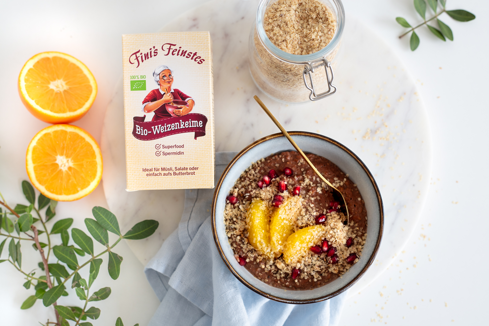 Bild zu Porridge mit Bio-Weizenkeimen