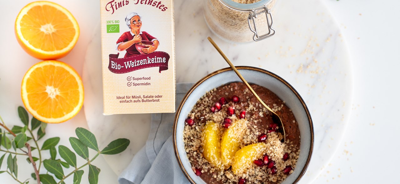 Bild zu Porridge mit Bio-Weizenkeimen