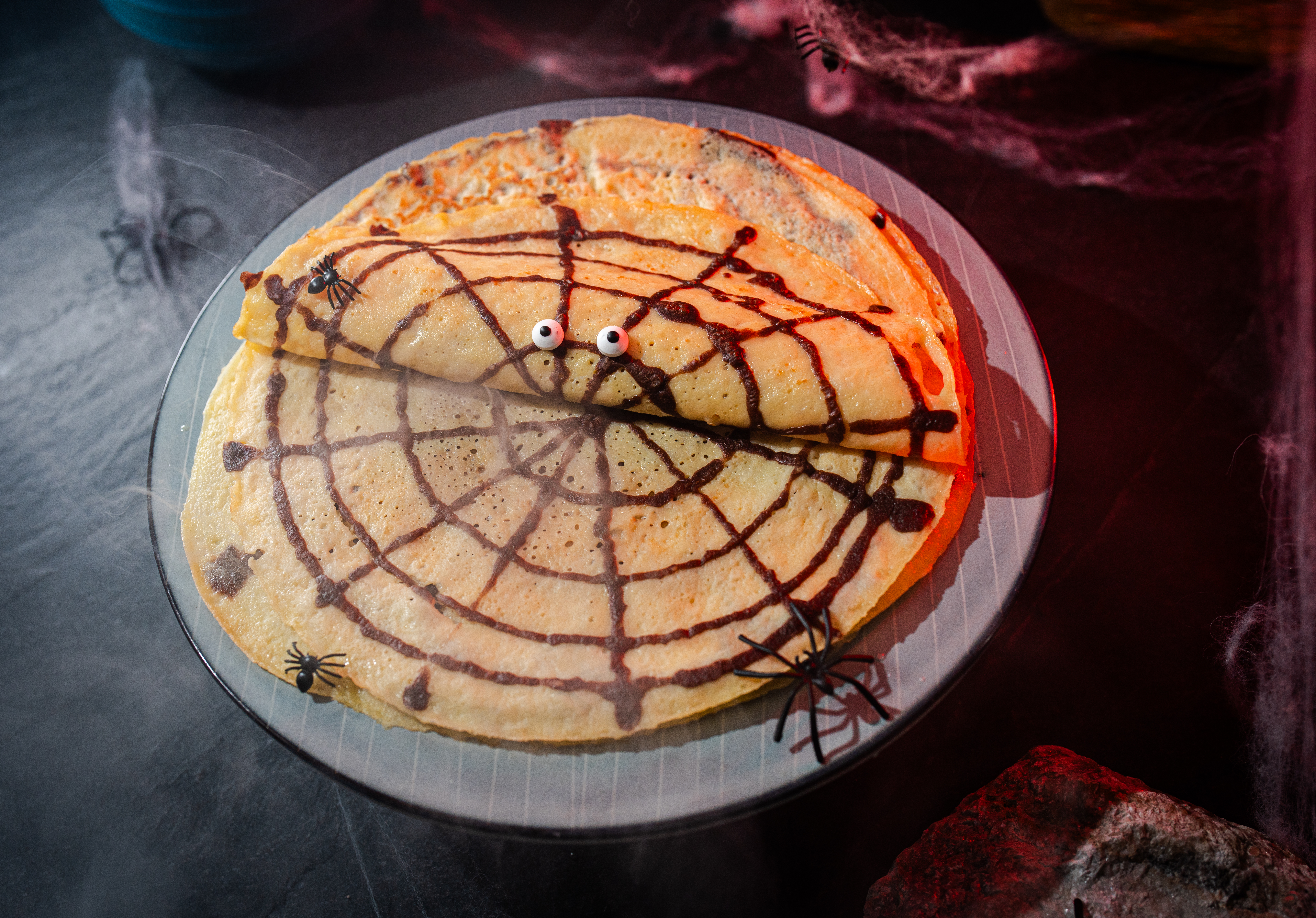 Bild zu Halloween Spinnen Palatschinken