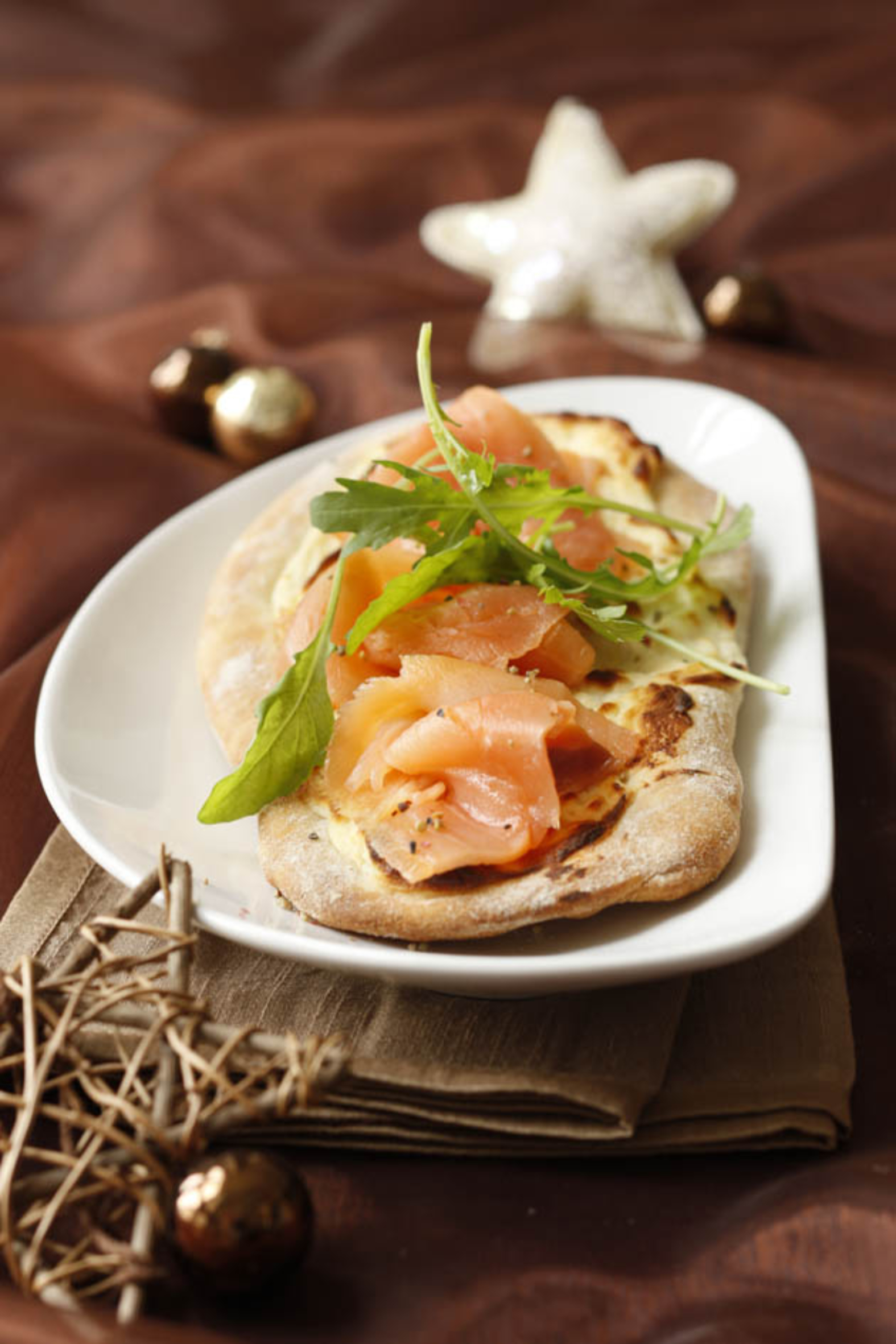 Bild zu Flammkuchen mit Lachs