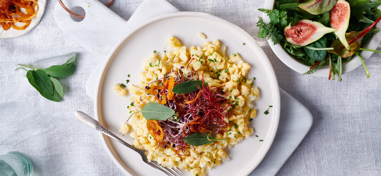 Bild zu Käsespätzle mit Röstzwiebeln