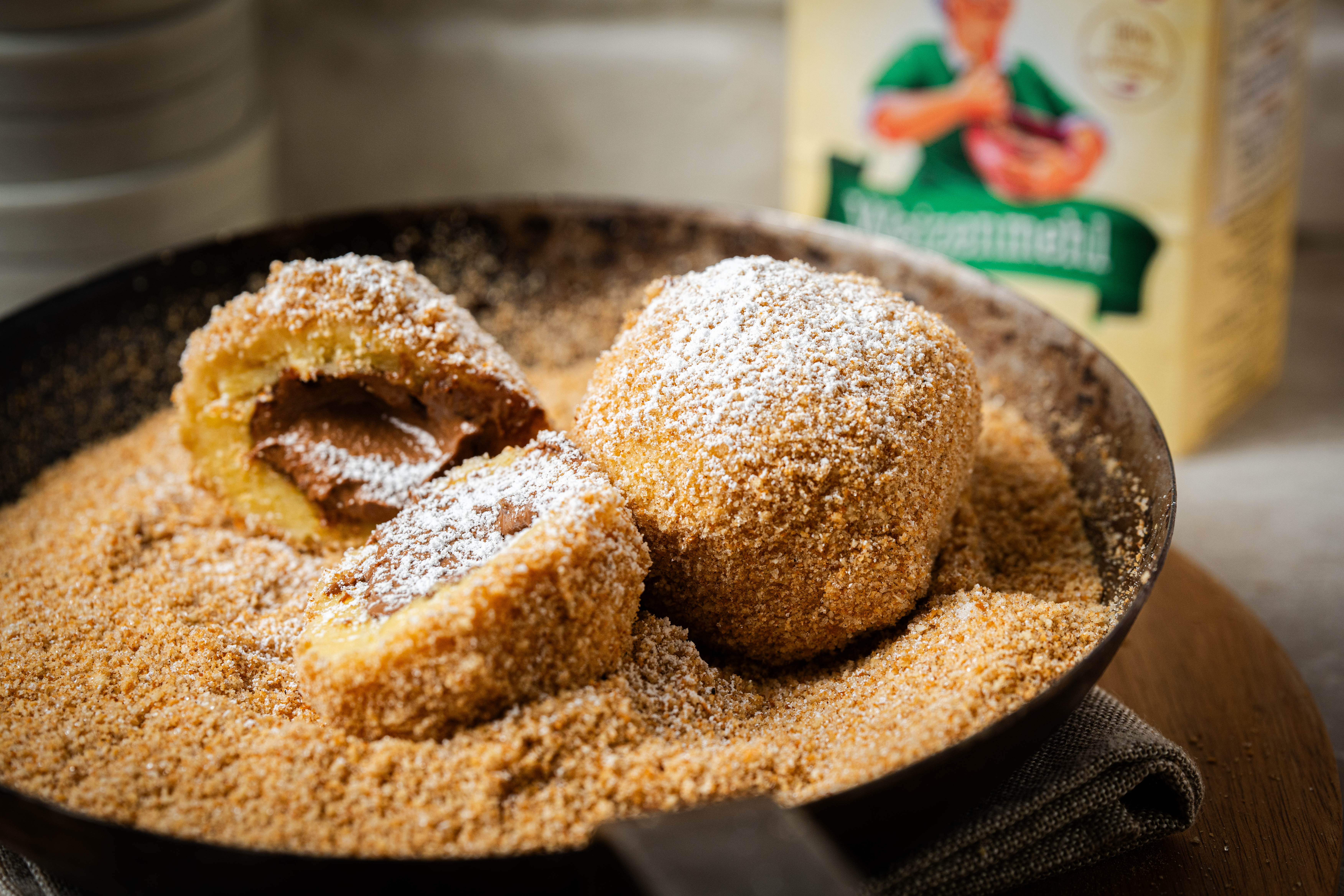 Bild zu Nougatknödel mit Kartoffelteig 