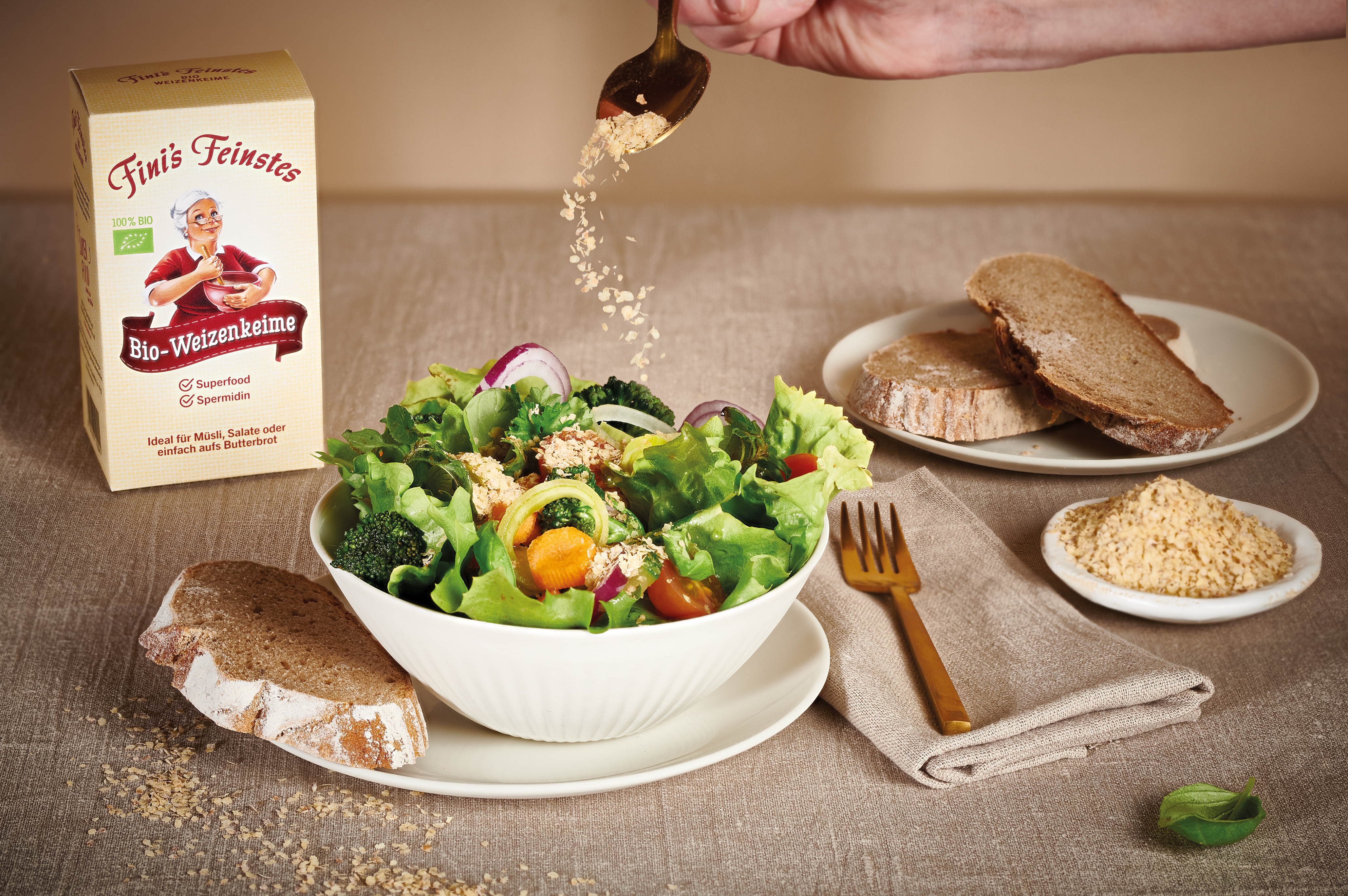 Bunter Salat mit Bio-Weizenkeimen Rezept | Fini´s Feinstes