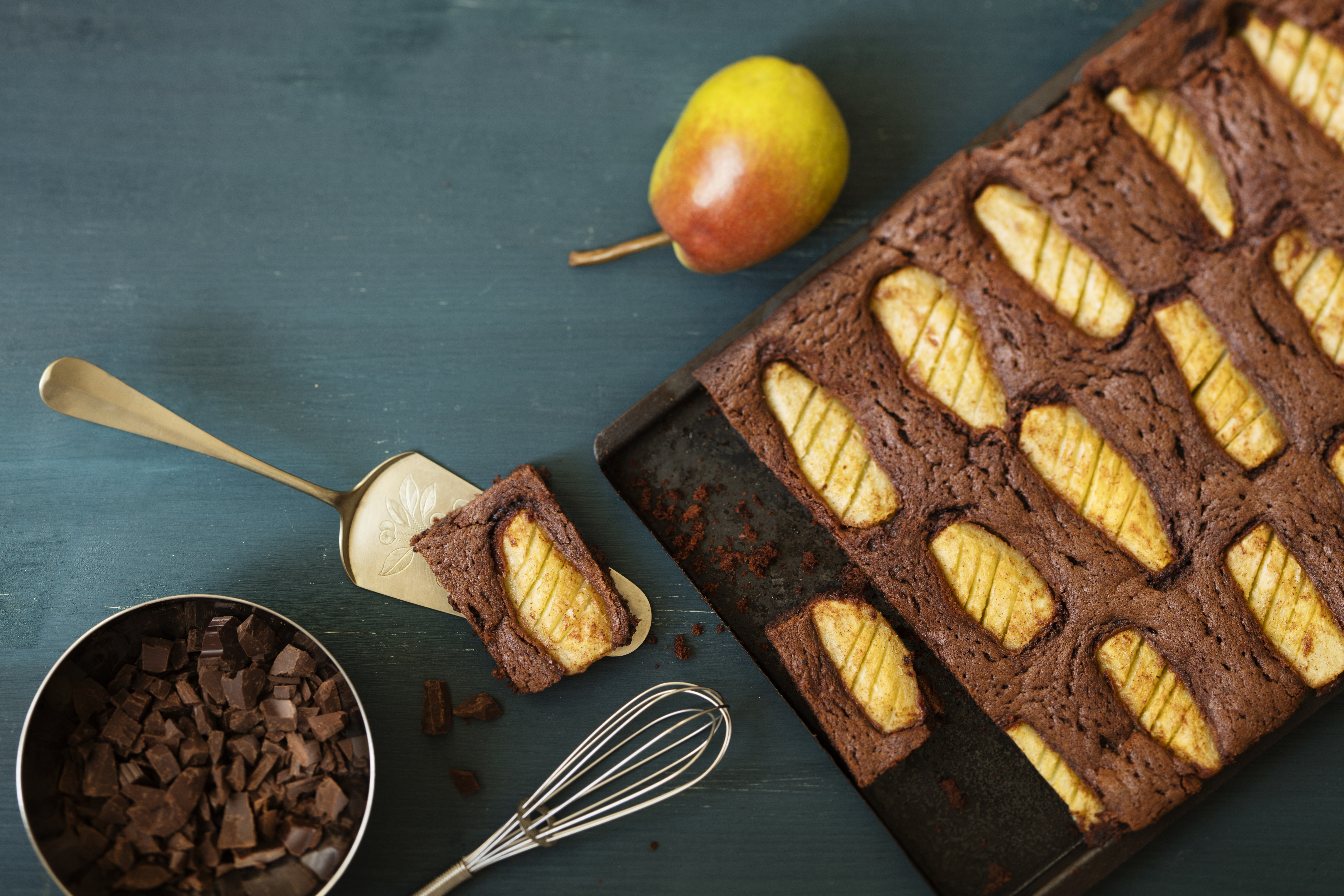 Bild zu Schoko-Birnen-Blechkuchen