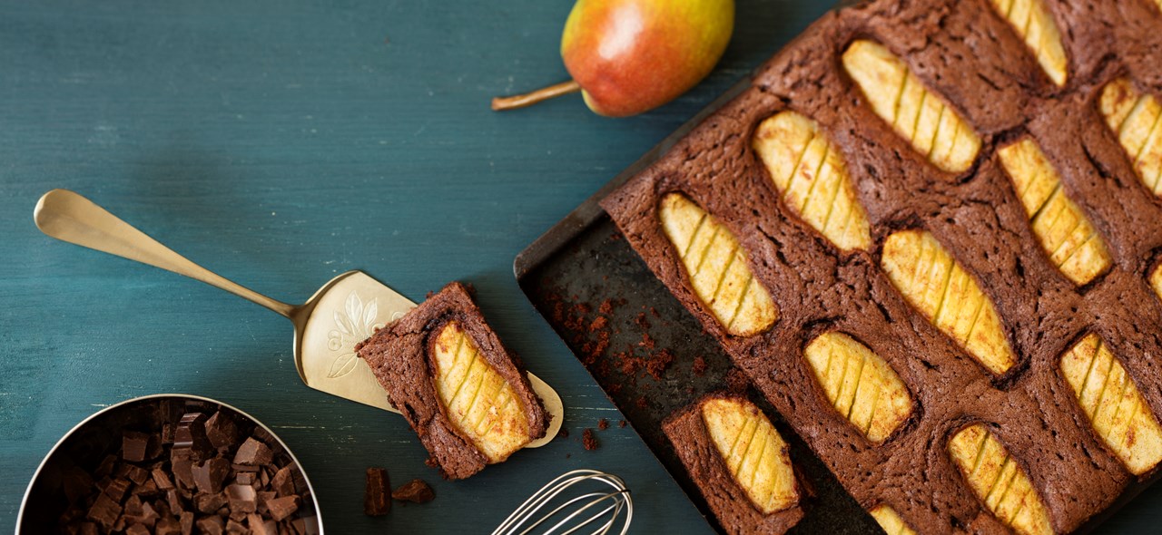 Bild zu Schoko-Birnen-Blechkuchen